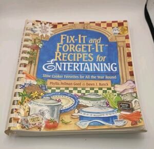 Vintage 2002 Fix-It And Forget-It Recipes For Entertaining Cookbook Cook Book